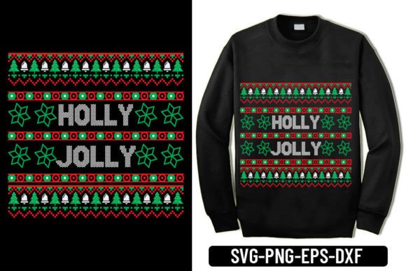 Holly Jolly - Christmas Ugly Sweater Des