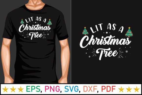 Kit As a Christmas Typography T-Shirt Graphics