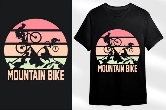 Mountain Bike Graphics for T-Shirt Designs